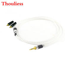 Thouliess HIFI DIY 2,5/3,5/4,4 мм сбалансированные одиночные Кристальные серебряные наушники, обновленный кабель для наушников A-K-G N5005 N30 N40 2024 - купить недорого