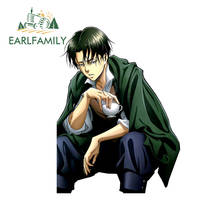 Earlfamily-adesivos de carro engraçados, 13cm x 9.8cm, para attack on titan levi ackerman, decalques de vinil, para-choque, porta-malas, carroceria, à prova d'água 2024 - compre barato