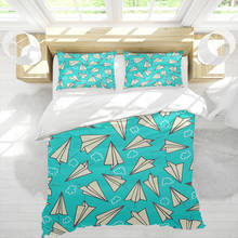 Paper Airplane Pattern 3pcs Bedding Sets Full King Twin Queen King Size Bed Sheet Duvet Cover Set Pillowcase Without Comforter 2024 - buy cheap