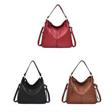 Women Fashion Simple Leather Single Shoulder Bags Messenger Tassels Large Capacity Luxury Women New Bags Totes 2024 - buy cheap