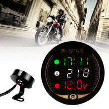 LED 3-in-1 Motorcycle Meter 12V Waterproof Time Temperature Voltage Display Table For Honda CBR1100XX ST1300 PCX 125 150 CR80R 2024 - buy cheap