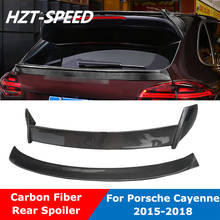 Fibra de carbono cauda telhado asa tronco spoiler traseiro para porsche cayenne 2015-2018 2024 - compre barato