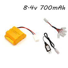 8.4v 700 mah carregador de bateria recarregável conjunto para carros de brinquedo rc arma tanque robôs barcos peças aa ni-cd 8.4v 2400 mah nicd bateria 2024 - compre barato