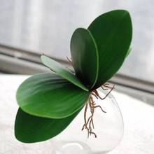 Artificial Plant Fake Orchid Leaves Green Plants Leaf Real Touch Phalaenopsis Leaf Simulation Plant DIY Decorative Flowers 2024 - buy cheap