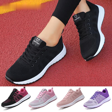 2021 Sneakers Women Shoes Flats Casual Ladies Shoes Woman Lace-Up Mesh Light Breathable Female zapatillas de deporte para mujer 2024 - buy cheap