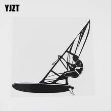 YJZT 14.5CMX13.1CM  Cool Windsurfing Extreme Sports Water Decal Vinyl Car Sticker Black/Silver 8A-0750 2024 - buy cheap