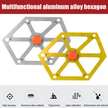 Шестигранная угловая линейка, Многофункциональный магнитный транспортир, регулируемый измерительный инструмент для деревообработки 2024 - купить недорого