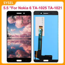 Сенсорный ЖК-экран 5,5 дюйма для Nokia 6 TA-1025 TA-1021 TA-1033, дигитайзер в сборе для Nokia 6 N6 2024 - купить недорого