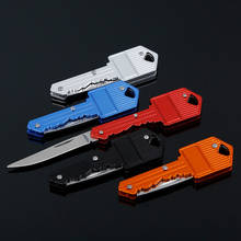 Dropship Outdoor Camping Fruit Knife Mini Key folding Pocket Knife 420C Stainless Steel Blade Aluminum Handle EDC Folding Knives 2024 - buy cheap