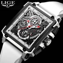 2022 New Men Watches LIGE Top Brand Luxury Waterproof Quartz Square Watch For Men Date Sport Hollow Clock Male Relogio Masculino 2024 - buy cheap