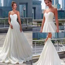 Autumn Satin Wedding dress платье vestidos de novia wedding party Dress strapless Robe De Soiree свадебные платья bride to be 2024 - buy cheap