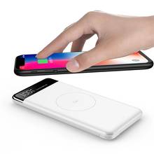 10000 мА/ч внешний аккумулятор, беспроводной аккумулятор, портативное зарядное устройство, QI Беспроводная зарядка для samsung iPhone 11 XS, повербанк 2024 - купить недорого