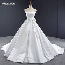 J67061-Vestidos de Noche largos de estilo jancember, caftán de Dubái sin tirantes hasta el suelo con lazo, vestido formal blanco para mujer, elegante vestido de noche 2024 - compra barato