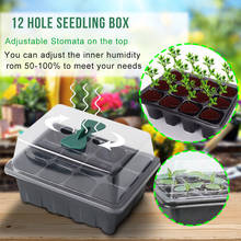 12 Hole Plant Seed Grow Box Nursery Seedling Starter Indoor Garden Yard Tray Hot Green House Seeding Box with Hole Seedling Box 2024 - buy cheap