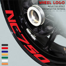 Наклейка на колесо для мотоцикла HONDA NC750 nc 750, светоотражающая полосатая лента для обода, стильная рукоятка 2024 - купить недорого
