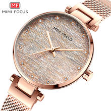 MINIFOCUS Girls Watches Womans Top Brand Luxury 2021 Black Rose Gold Watch Women Quartz Stainless Steel Women's Watch Ladies 2024 - buy cheap