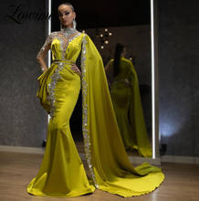 Роскошные вечерние платья Русалочки с кристаллами и длинными рукавами, Дубай, Средний Восток, женские вечерние платья в Дубае, 2020, Саудовская Аравия, Robe De Soiree 2024 - купить недорого