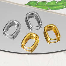 Statement Small Hoop Earrings For Women Vintage Geometric Gold Silver Colour Drop Earrings kolczyki 2021 Fashion Metal Jewelry 2024 - buy cheap