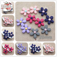 20pcs mix color Resin flower Cabochon Flatback craft for Scrapbooking hair bow center For DIY craft 20mm 2024 - buy cheap