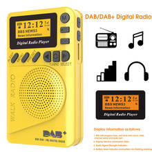 Mini rádio fm digital dab, mp3 player portátil com tela de lcd, suporte para cartão tf e conjunto de tempo de dormir 2024 - compre barato