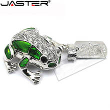 JASTER metal frog crystal usb flash drive pendrive 4GB 8GB 16GB 32GB 64GB  memory stick U disk USB 2.0 free shipping 2024 - buy cheap