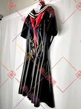 Латексное платье, женское матросское платье с красным шарфом, платье кигуруми 2024 - купить недорого