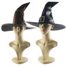 Women's Big Fold Witch Hat Accessories for Holiday Halloween Party Halloween Halloween Wizard Witch Hat Masquerade Party Cap #25 2024 - buy cheap