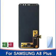 Pantalla Super Amoled para móvil, digitalizador de pantalla táctil LCD de repuesto ajustable para Samsung Galaxy A8 Plus 100%, A730, A730x, 2018 2024 - compra barato