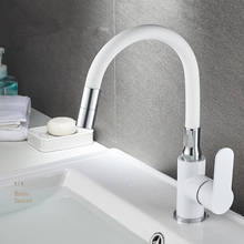 Bathroom Sink Faucet Single Handle Rotation  Basin Mixer Faucet Cold and Hot Water Basin Faucet Black/white Basin Tap 2024 - buy cheap
