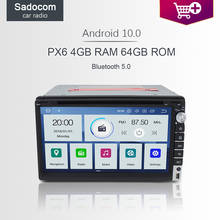 Reproductor de dvd para coche, autorradio Universal con navegación GPS, Bluetooth, wifi, PX6 IPS, 2 din, Android 10,0, 4GB de RAM, 64GB de ROM, 6 núcleos 2024 - compra barato
