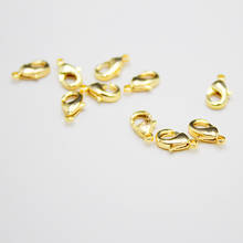 20pcs Wholesale 10MM 24K Gold Color Plated Brass Lobster Clasps Connect Clasps High Quality Jewelry Making Supplies 2024 - buy cheap