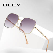 OLEY-gafas de sol cuadradas con montura de aleación para mujer, anteojos de sol femeninos, de diseño de marca clásica 2024 - compra barato