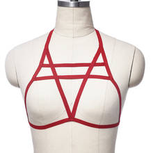 Sujetador de arnés suave para mujer, lencería Sexy con pecho abierto, jaula corporal, muchos colores, Bondage, arnés elástico para el cuerpo, Top Punk 2024 - compra barato