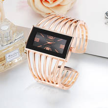 Relógio de quartzo feminino com pulseira de liga, mostrador retangular criativo, luxuoso, 2020 2024 - compre barato