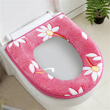 Toilet Protective Cover Bathroom Closestool Mat Washable Seat Case For Bath Room Flower Pattern Toilet Lid Cover Household Item 2024 - buy cheap