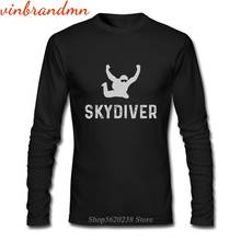 Skydive-camisetas Retro de deportes extremos para hombre, camisetas de manga larga de paracaidismo, camisetas de moda, camisetas de algodón con gráfico de paracaidismo 2024 - compra barato