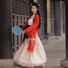 Disfraz chino antiguo para mujer, vestido Hanfu de Hada, traje Tang Retro, traje de princesa de la Dynasty Song, ropa de Baile Folclórico 2024 - compra barato