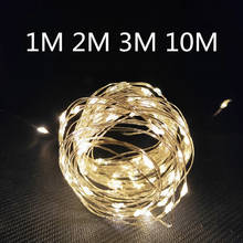 2M 3M Copper Silver Wire LED Garland String Lights Waterproof Holiday Lighting for Fairy Christmas Tree Wedding Party Decoration 2024 - buy cheap