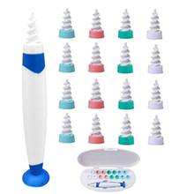 Portable Ear Cleaner with 16 Replacement Heads Suction Cup Spiral Spoon Earwax Removal Tool Easy Grip Cleaning Machine 2024 - buy cheap