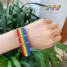 Rainbow Lesbians Gays Bisexuals Transgender Bracelets for Women Girls Pride Woven Braided Men Couple Jewelry Gifts 2024 - buy cheap