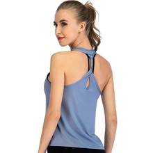 Camiseta top new de yoga sólida, camisa esportiva sem mangas para treino e academia 2024 - compre barato