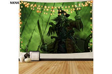 NKNK-Tapiz de calavera Punk, Mandala pirata, alfombra verde, Tapiz de pared de capitán, Mandala colgante de pared 2024 - compra barato