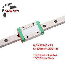 CNC Parts MGN9 100 300 350 400 450 500 800 900 1000mm Miniature Linear Rail Slide 1pc MGN9 Linear Guide+1pc MGN9H/MGN9C Carriage 2024 - buy cheap