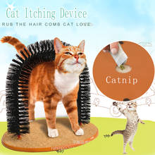 Comfortable Arch Cats Massager Pet Cat Itching Grooming Supplies  Round Fleece Base Kitten Toy Scratching Device Brush for Pets 2024 - buy cheap