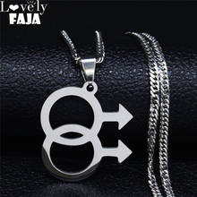 2022 Stainless Steel Gay Necklace for Men Silver Color Necklaces & Pendants jewelry acero inoxidable joyeria mujer NXHYB35S03 2024 - buy cheap