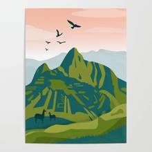 Print Pictures Home Decoration Illustration Cindy Wall Art Modular Machu Picchu Poster Canvas Painting For Living Room No Frame 2024 - buy cheap