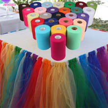 5pcs Organza Spool Roll Crystal Tulle 22m Sheer Gauze Element Wedding DIY Party Table Runner Decoration party supplies 5zSH811 2024 - buy cheap