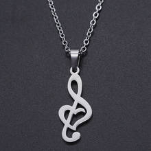 Musical  Note Stainless Steel Charm Necklace for Women Fashion Jewelry Necklaces Wholesale Dainty Steel Necklaces 2024 - buy cheap