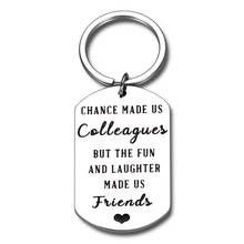 Thank You Christmas Keychain Gifts for Coworker Leaving Chance Made Us Colleagues But Craziness Made Us Friends Keyring 2024 - buy cheap