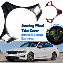 Tira de decoración de volante Interior de coche, pegatina embellecedora de cubierta de marco de fibra de carbono para BMW Serie 3, E90, E92, E93, 2005-2012 2024 - compra barato
